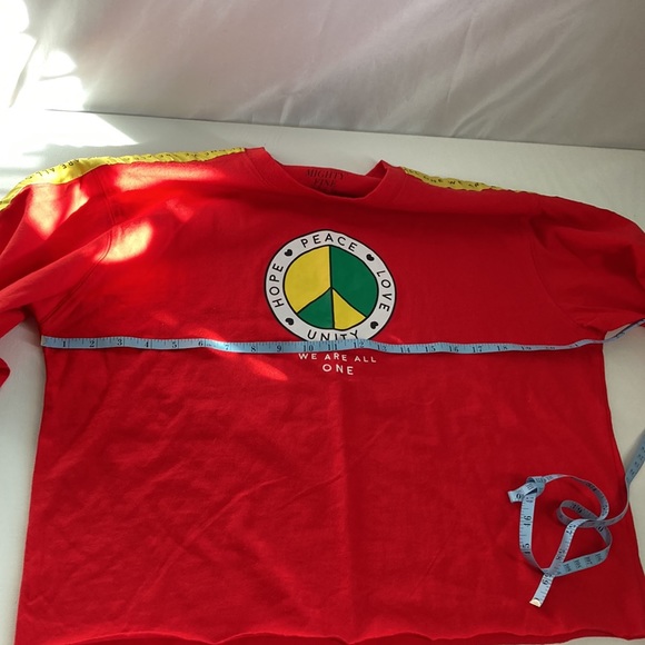 Mighty Fine Cropped Graphic Statement Sweatshirt Size XL - Picture 7 of 10